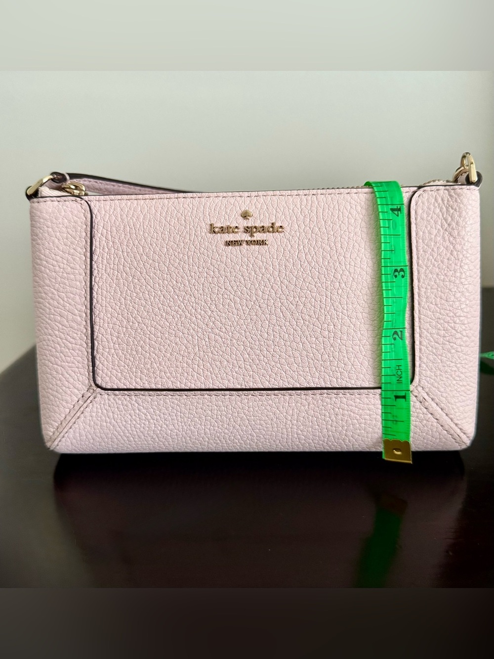 NWOT Kate Spade Lena Double Compartment Small Shoulder Bag Pink Pebble Leather - Picture 8 of 11